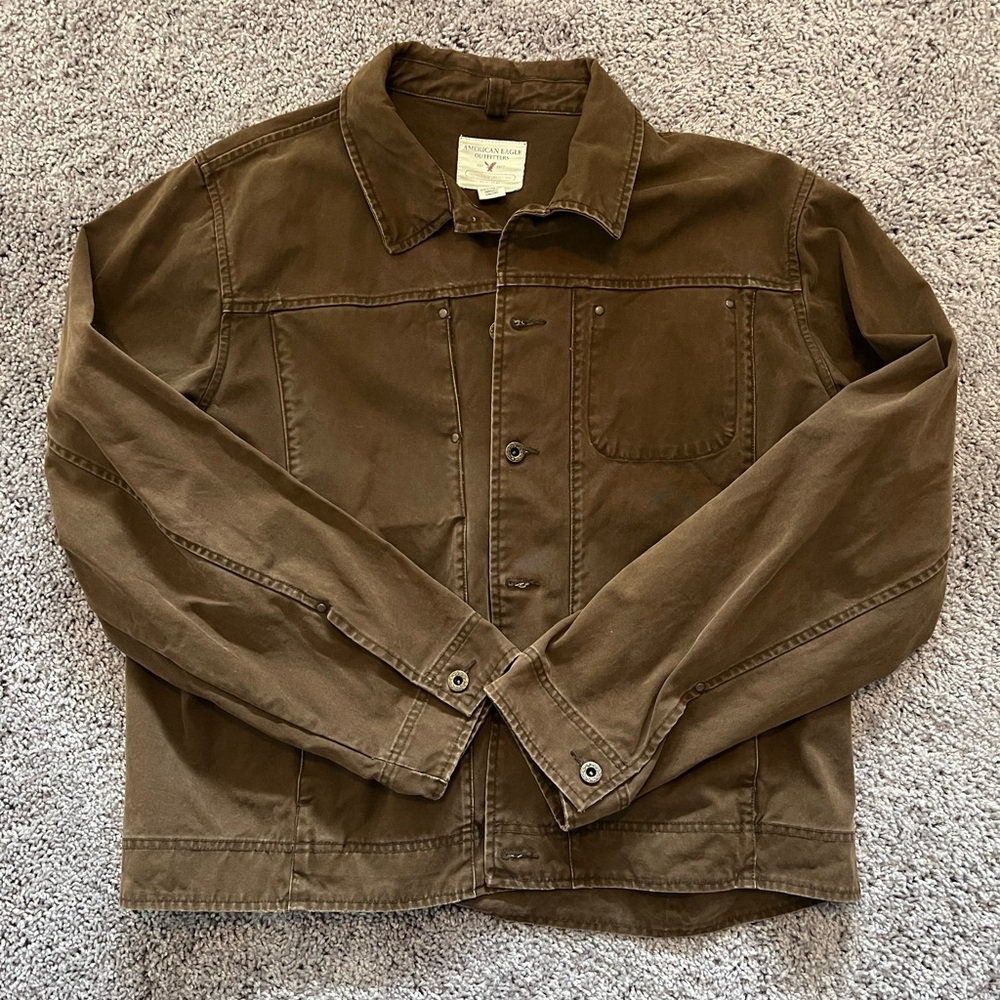 American Eagle Men’s Brown Jacket, XL